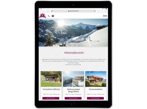 Ferienhütten Tirol  Homepage