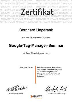 GTM Seminar zertifikat Ungerank