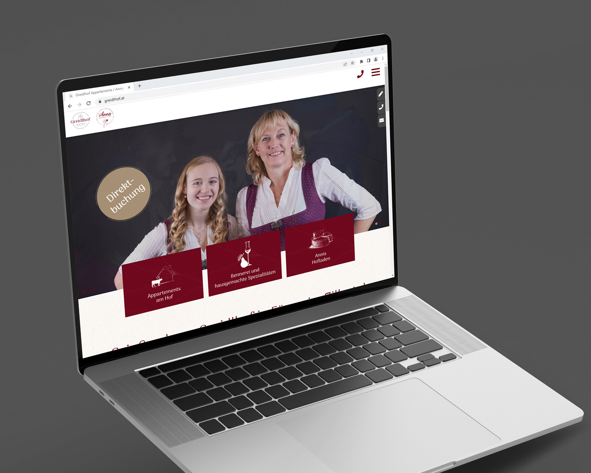Greidlhof - Homepage & Webdesign