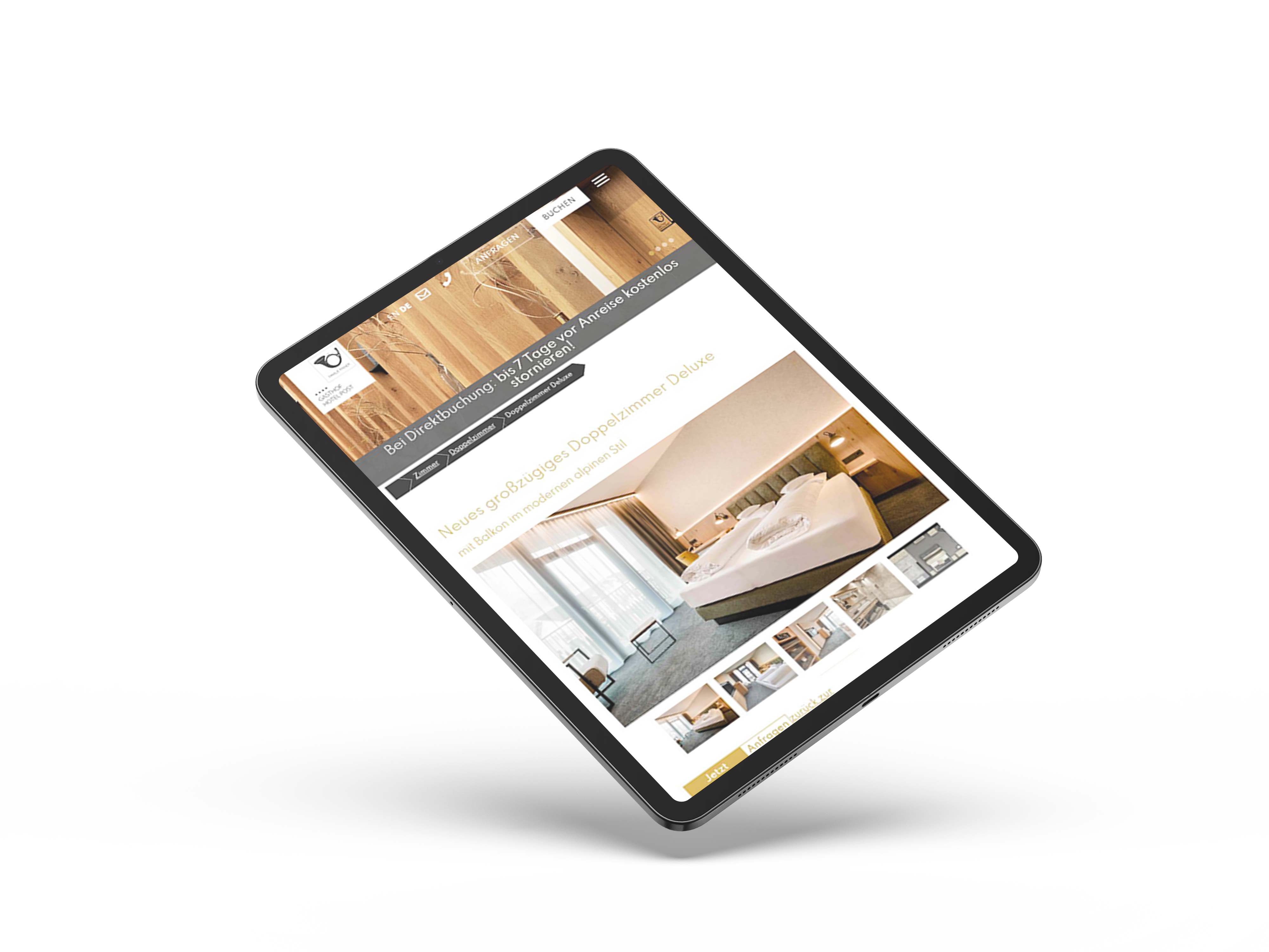 Gasthof Hotel Post Strass Mockup iPad