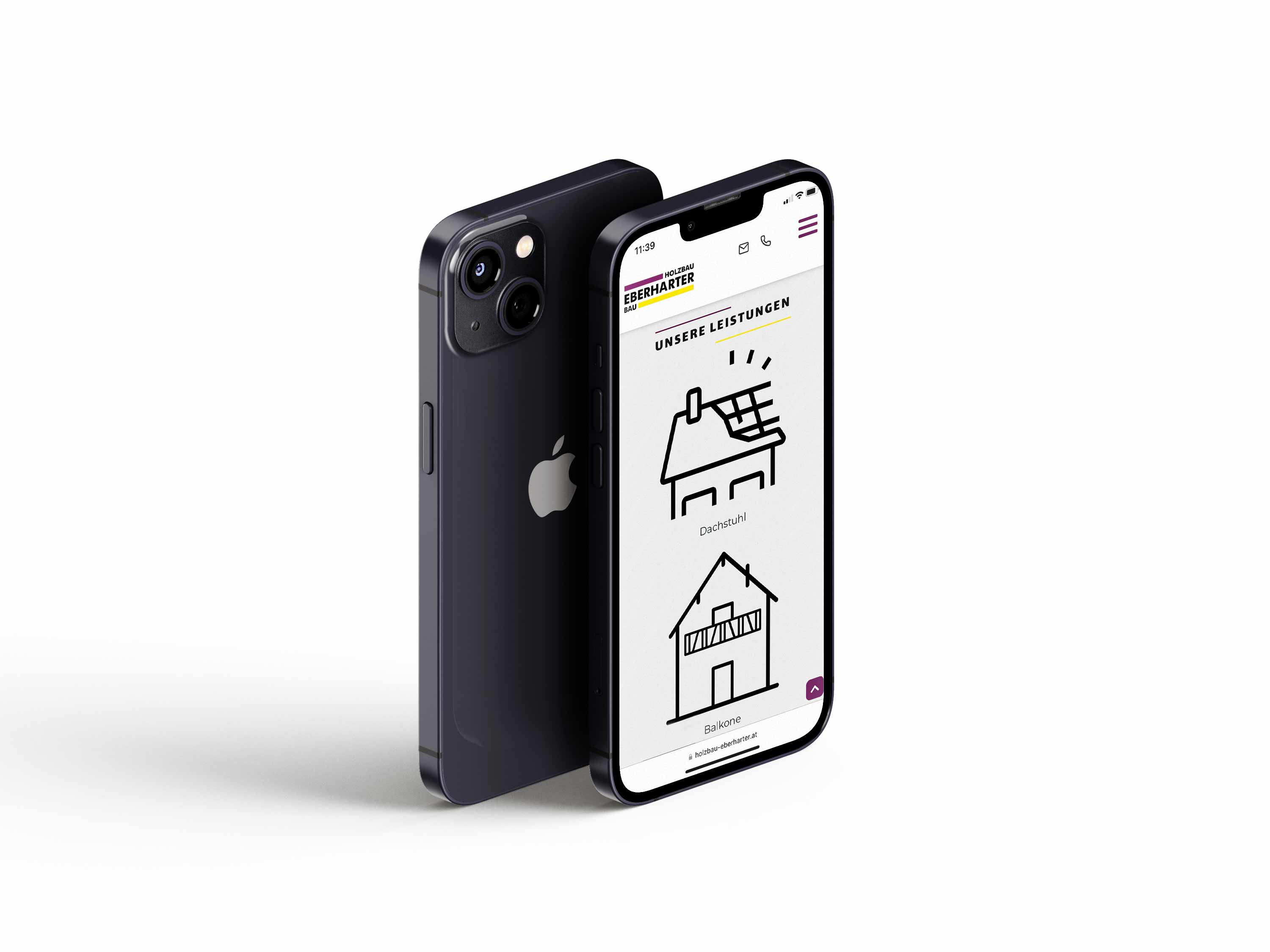 Holzbau Eberharter Phone Mockup